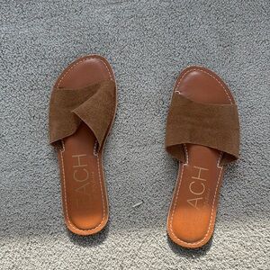 Brown suede sandals